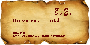 Birkenheuer Enikő névjegykártya